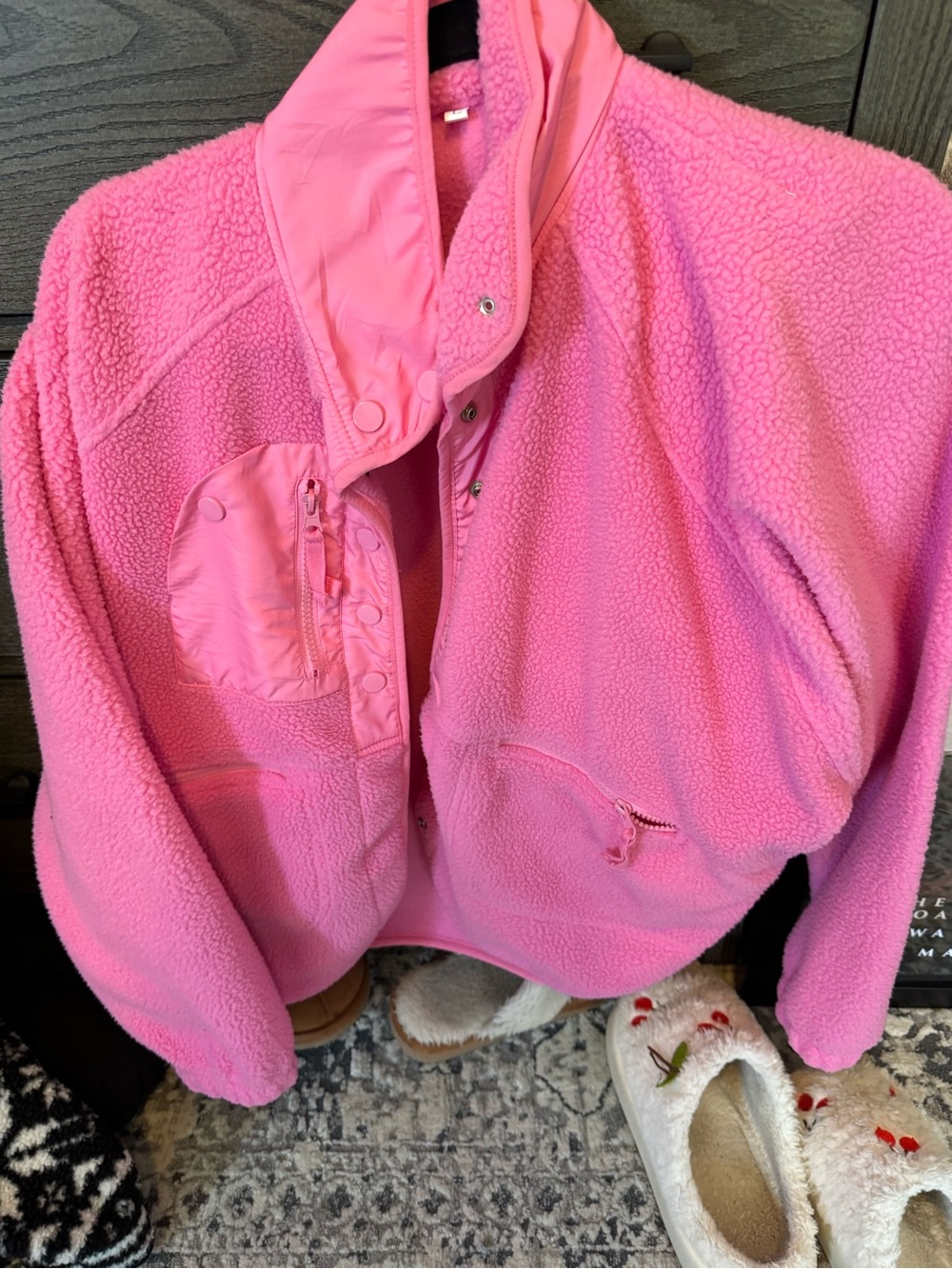 Cozy Pink Sherpa Fleece Jacket